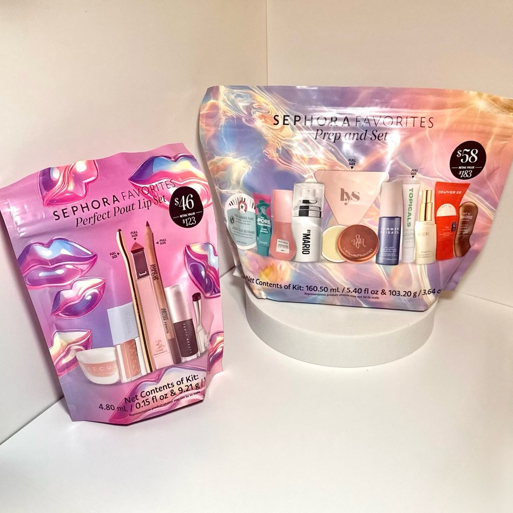 ✨ Sephora Favorites Perfect Pout + Prep & Set Kits Bundle $306 Value Sets